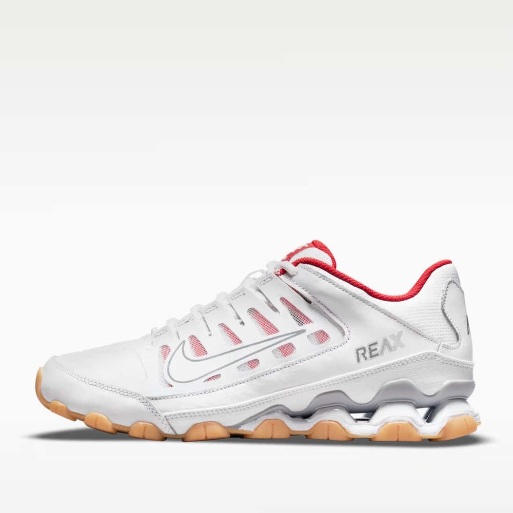 Nike White and Red Athletic Shoes